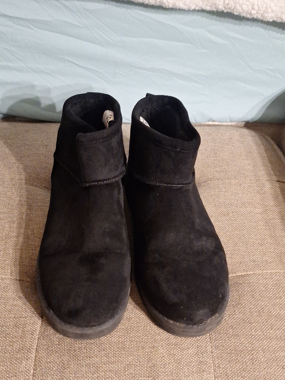 SO Black Suede Ankle Booties